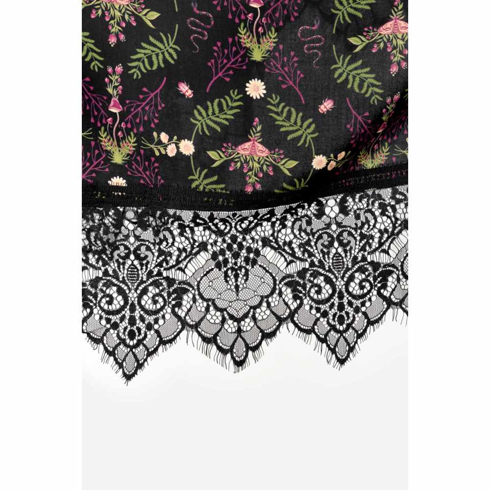 Restyle - Wilderwood Lange rok - Zwart